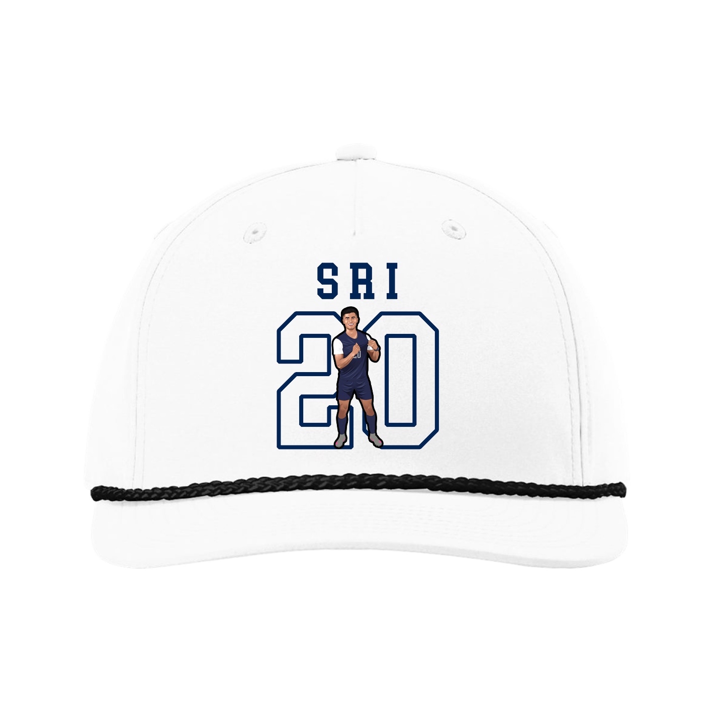 Five-Panel Classic Rope Cap — Shirsey in White
