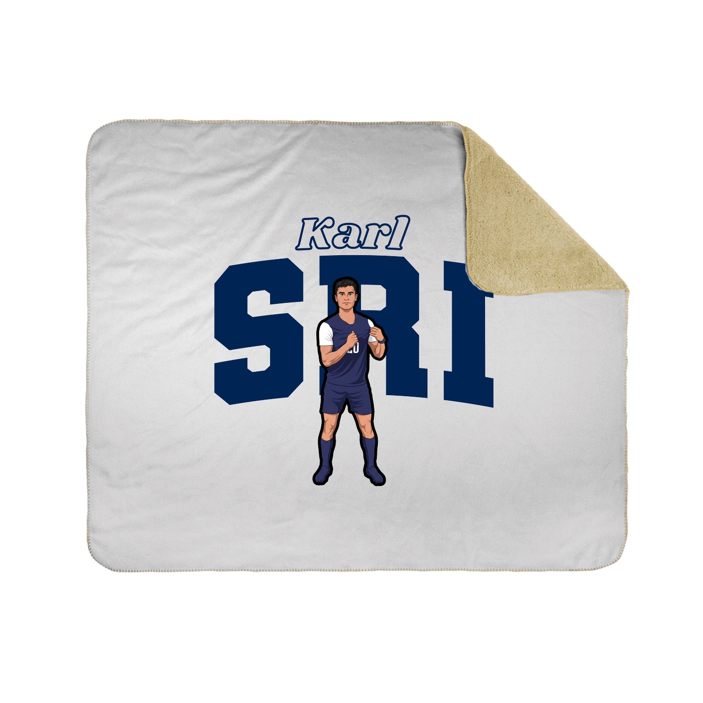 Throw Blanket — Name Arch in White