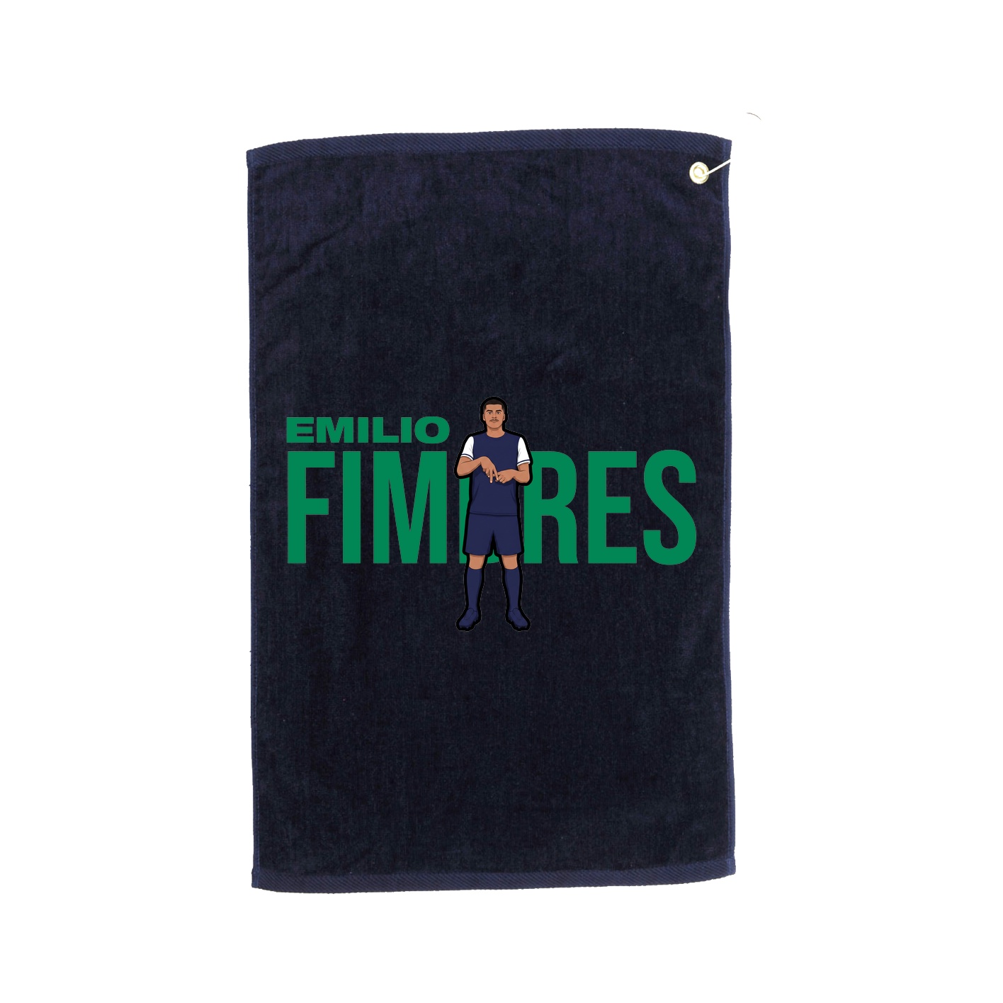 Golf Towel — Player Name in Navy