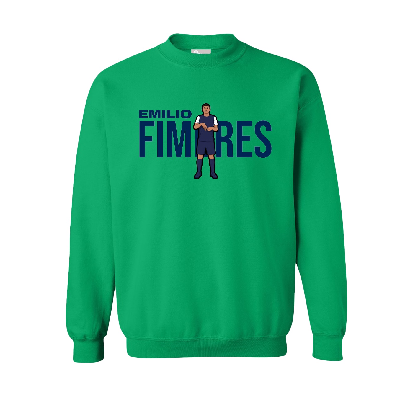 Fleece Crew — Player Name in Green