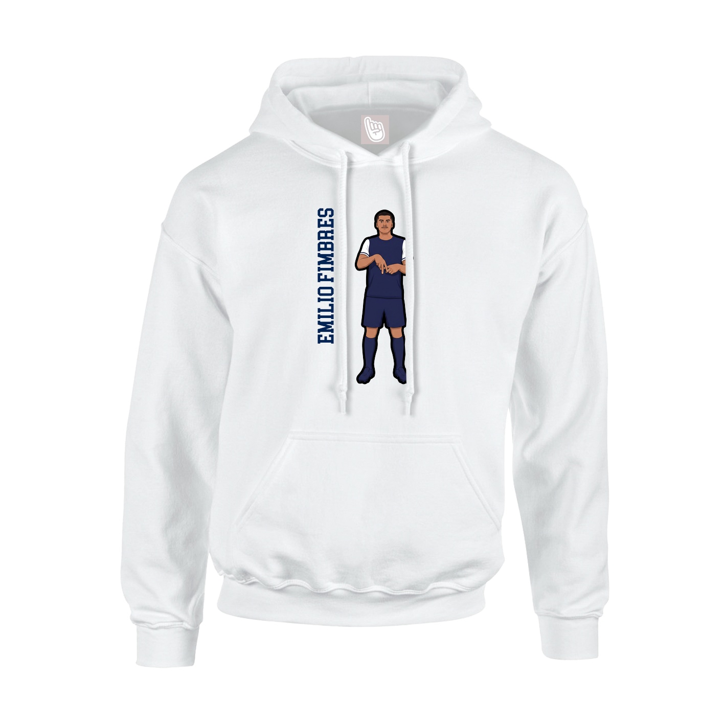 Youth Hoodie — Name Vertical in White