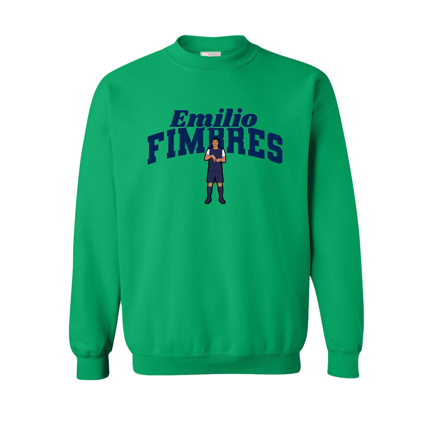 Fleece Crew — Signature Arch in Green