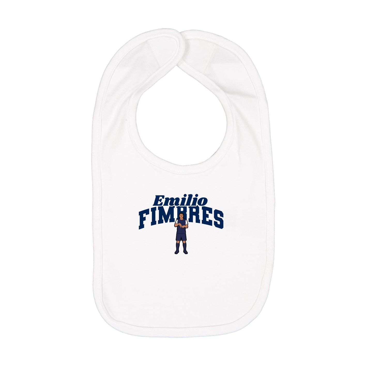 Infant Bib — Signature Arch in White