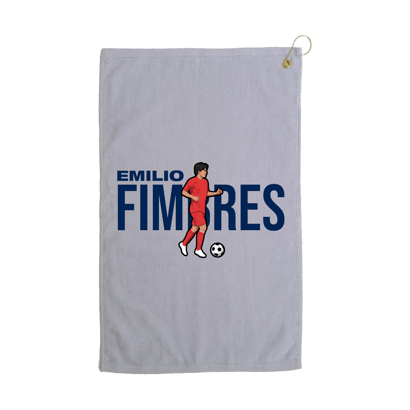 Golf Towel — Player Name in Grey