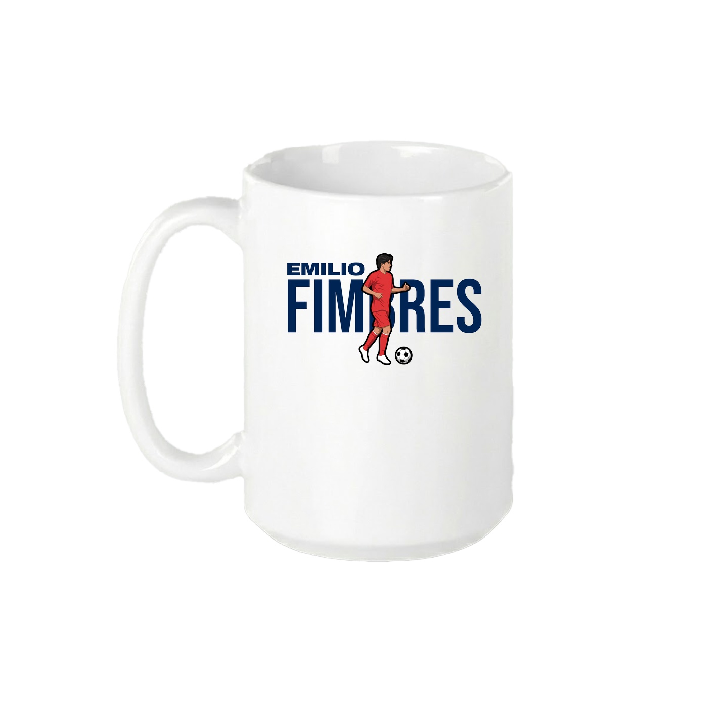 15oz Coffee Mug — Player Name in White