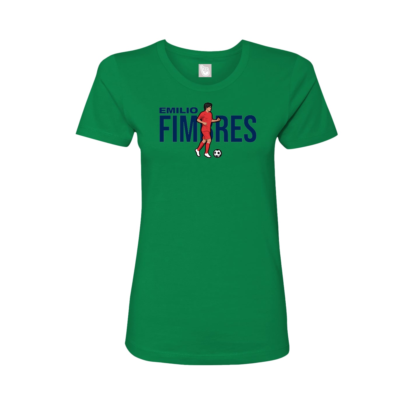 Fitted Women's Tee — Player Name in Green