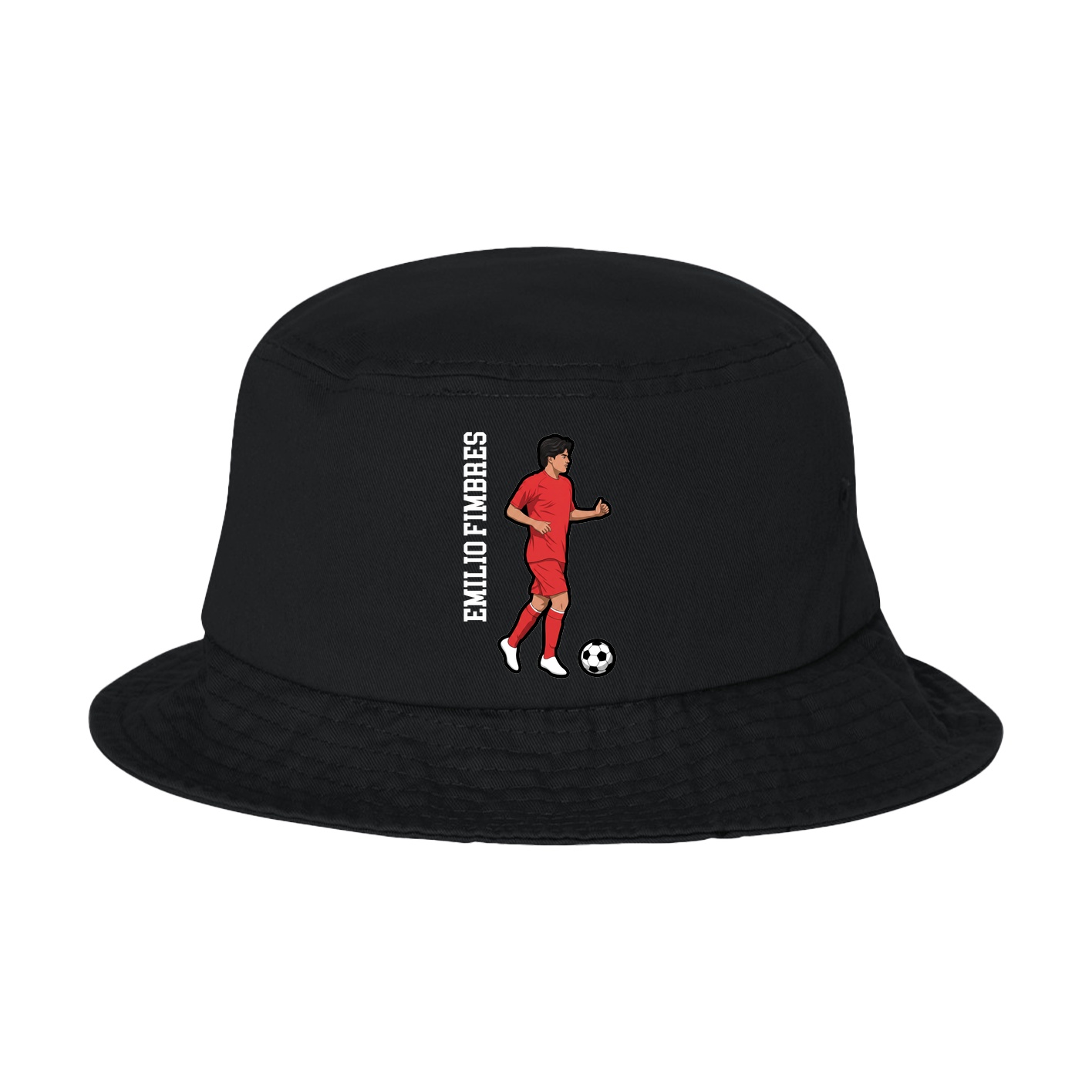 Bucket Cap — Name Vertical in Black