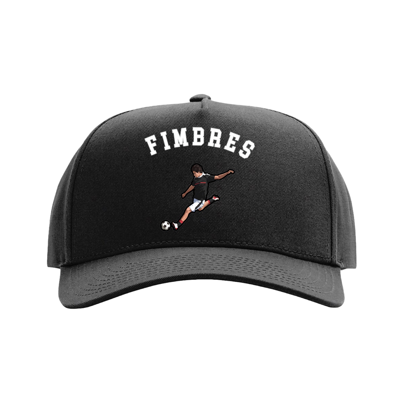 Full Fabric Five-Panel Champ Cap — Shirsey Arch in Black