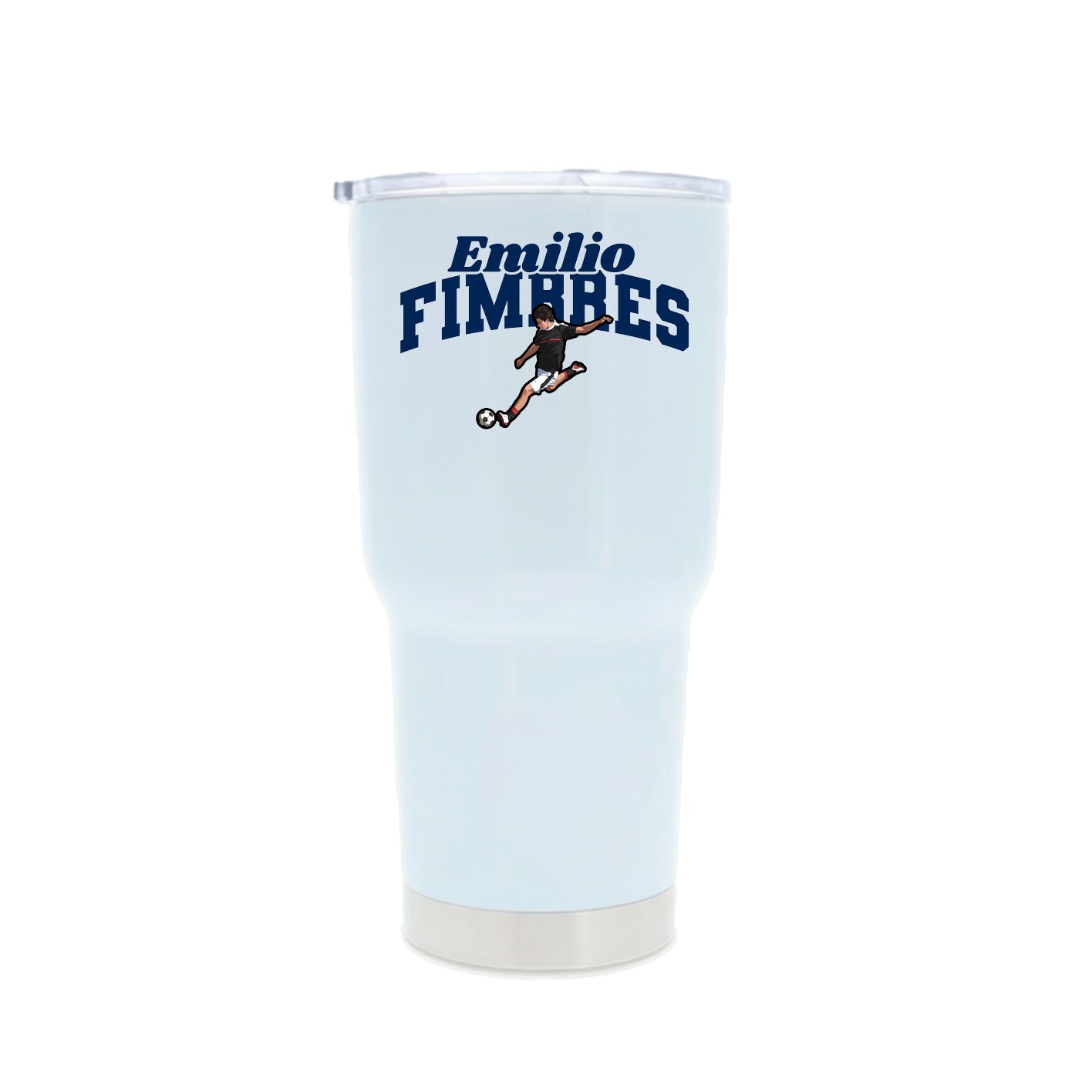 30oz Stainless Steel Tumbler — Signature Arch in White