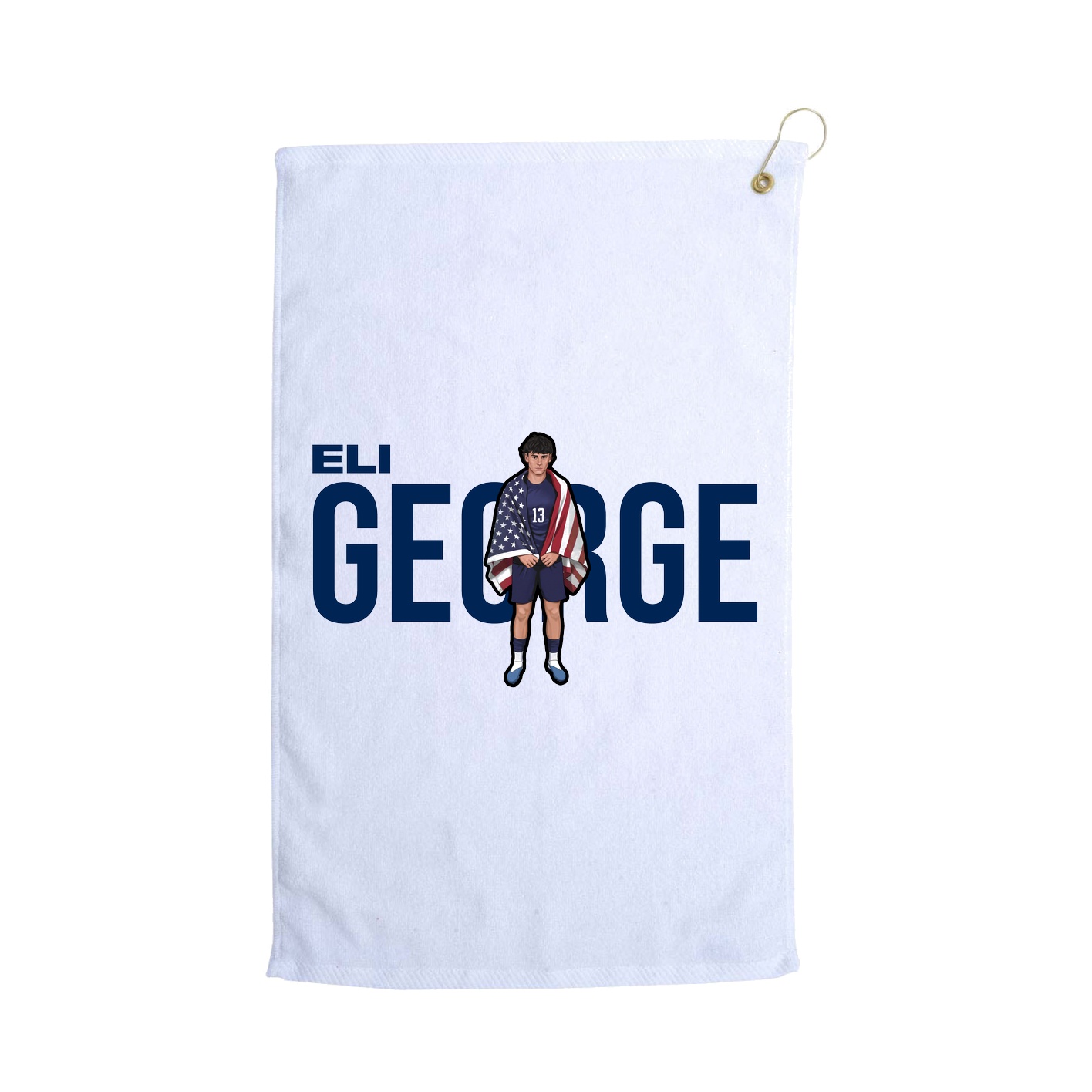 Golf Towel — Player Name in White