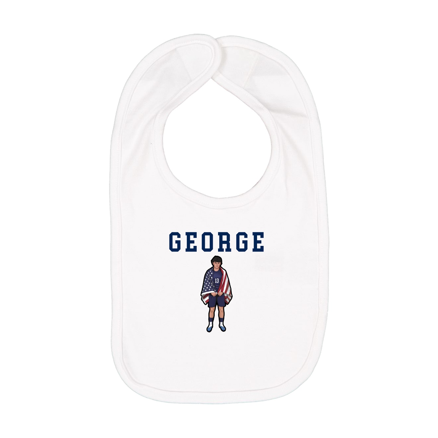 Infant Bib — Shirsey in White
