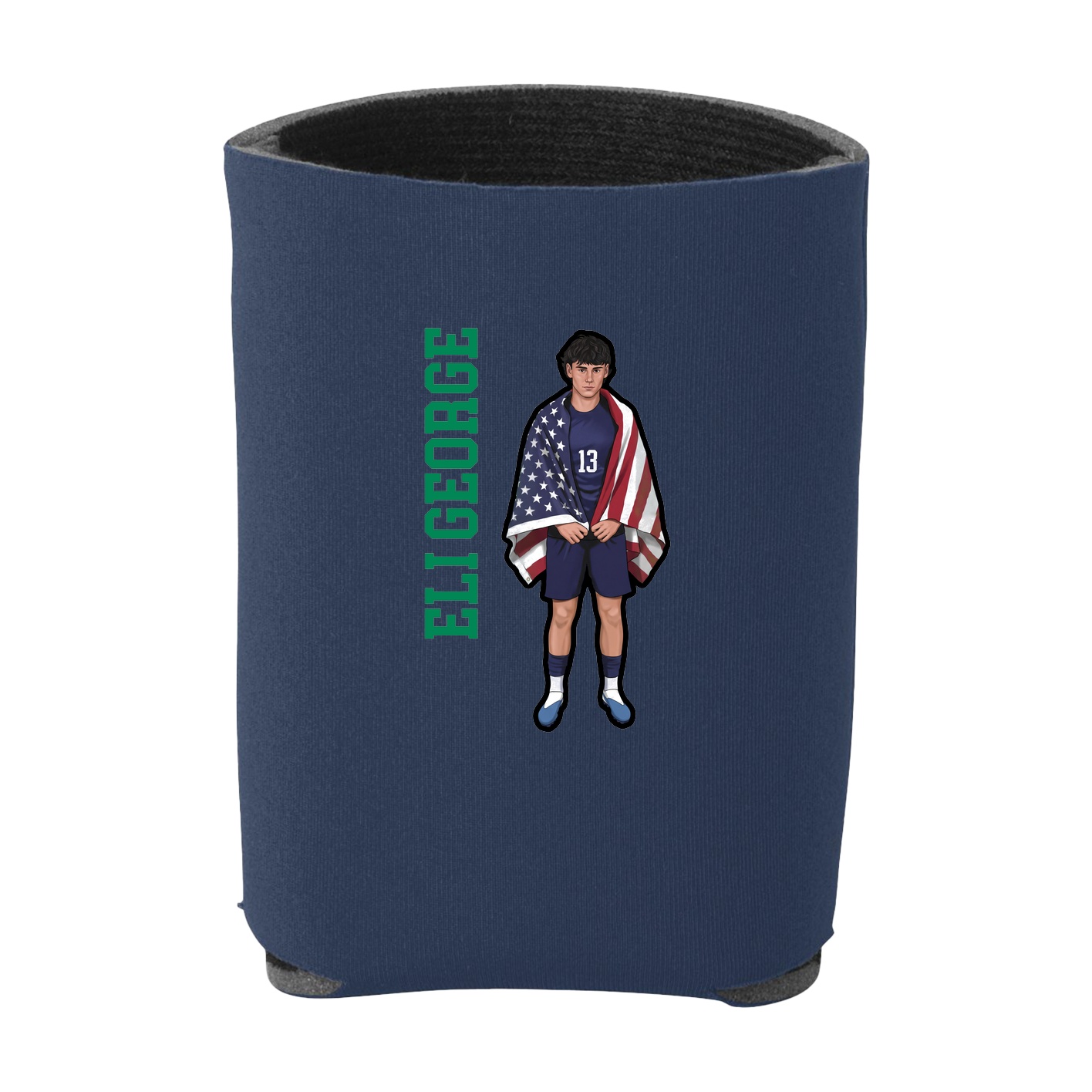 Can Holder — Name Vertical in Navy