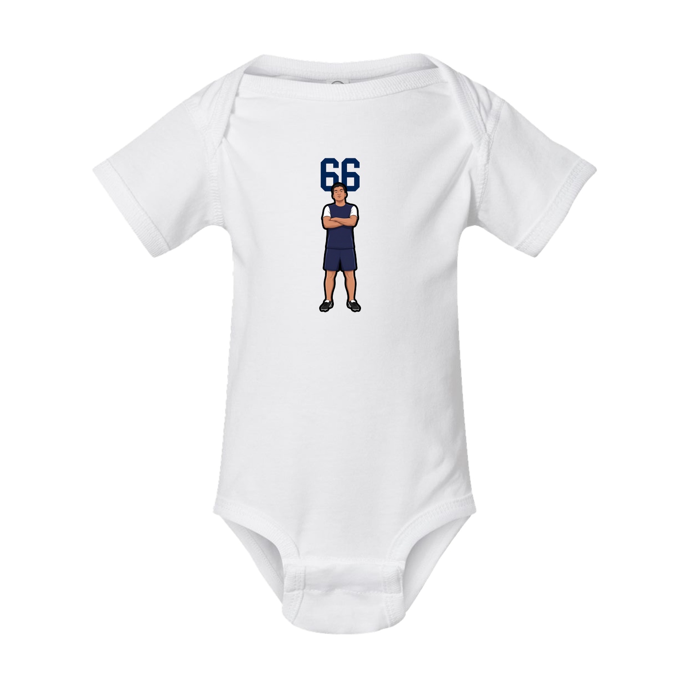 Baby Onesie — Number Top in White