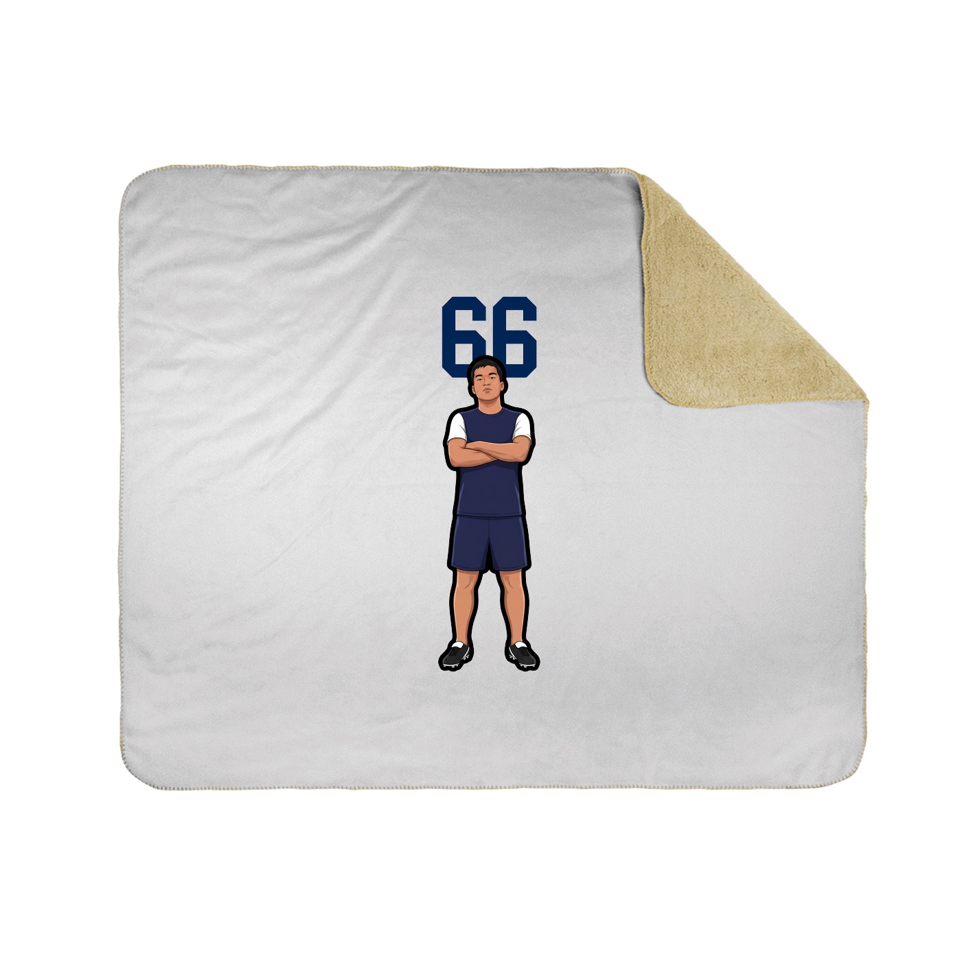 Throw Blanket — Number Top in White