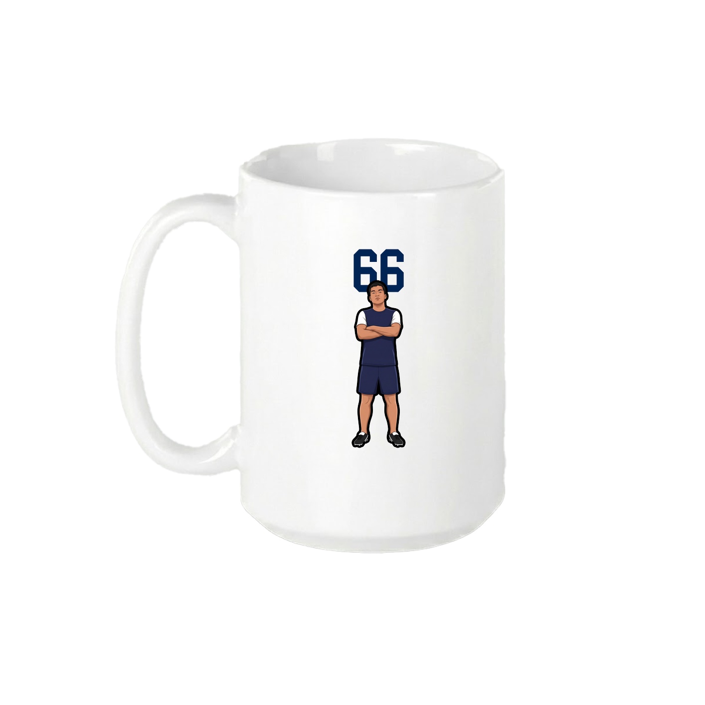 15oz Coffee Mug — Number Top in White