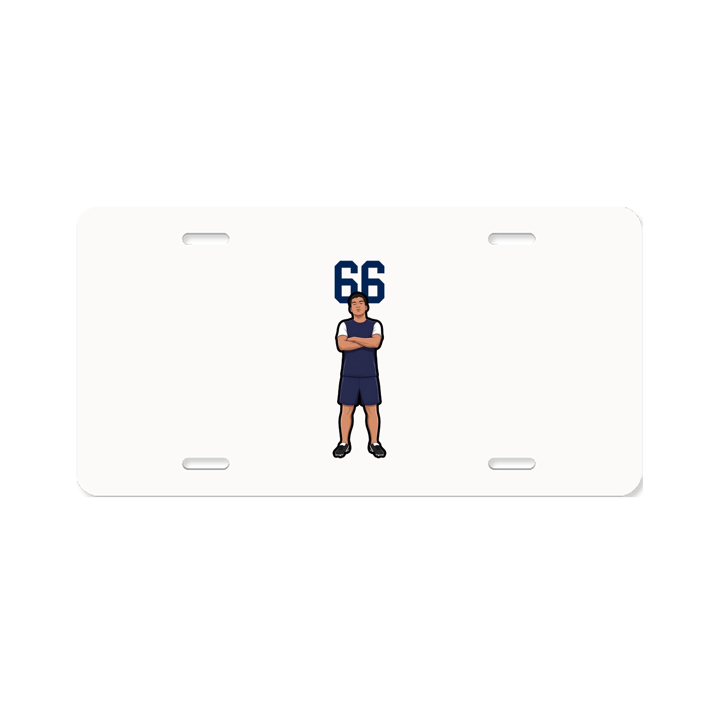 License Plate — Number Top in Classic