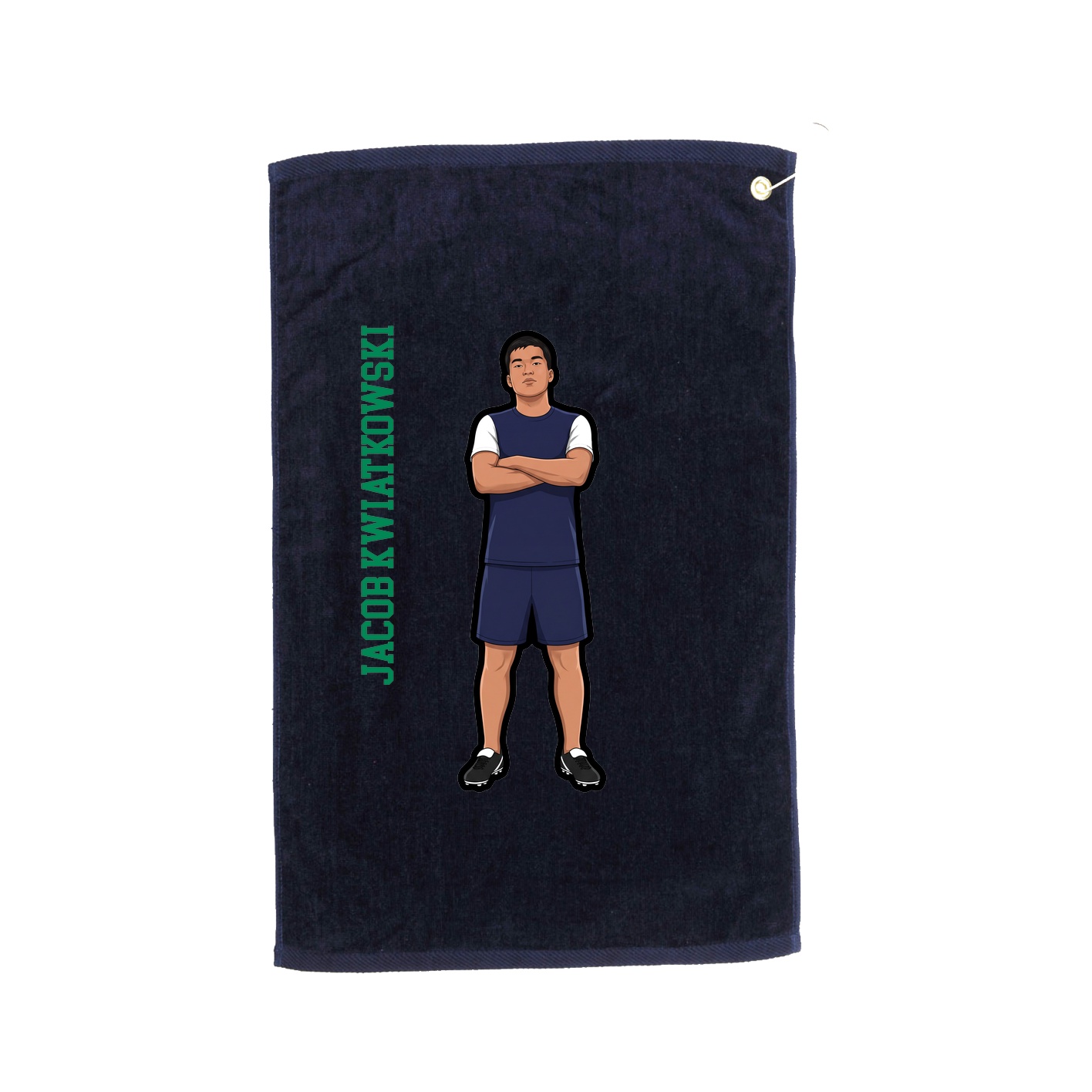 Golf Towel — Name Vertical in Navy