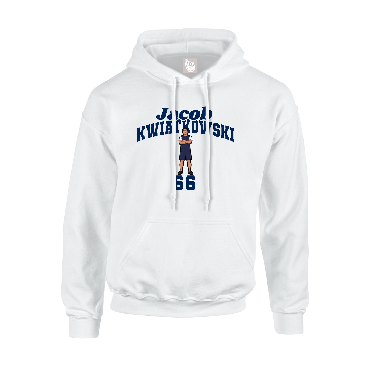 Hoodie — Signature Arch in White