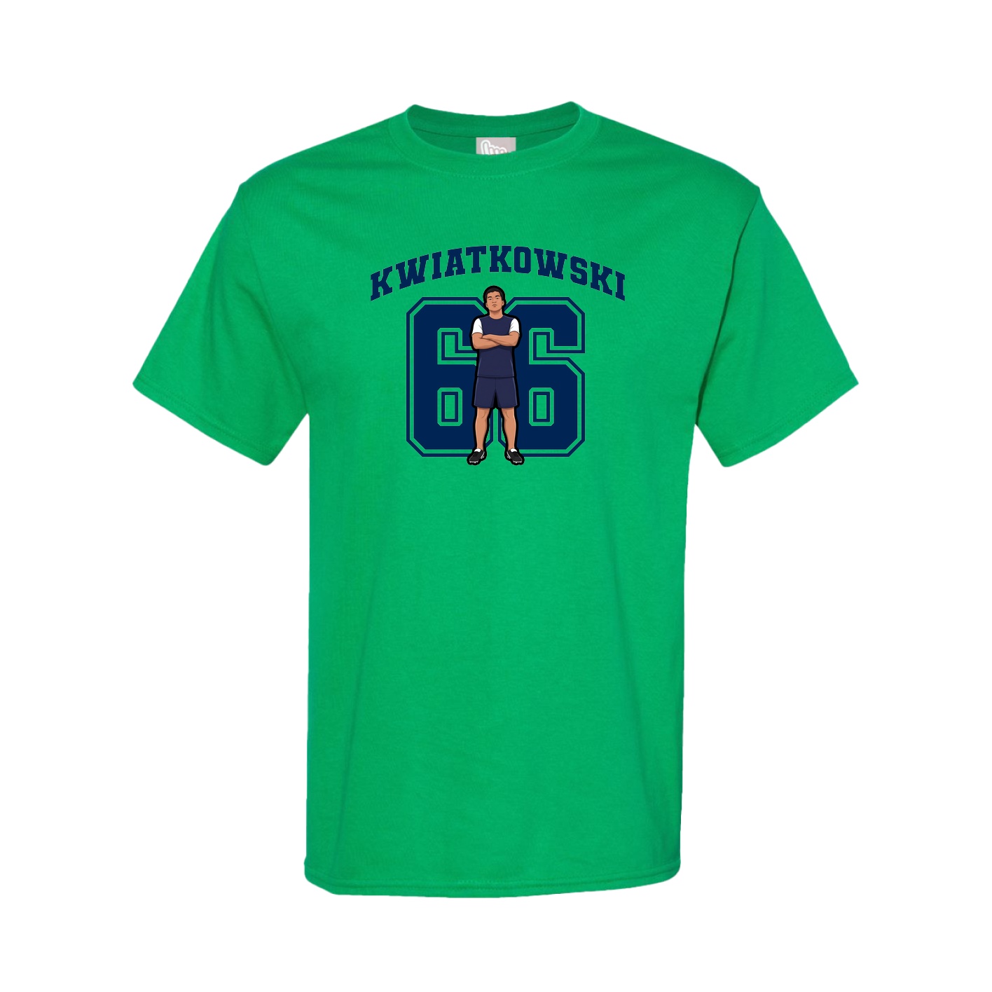 Youth Tee — Number in Green