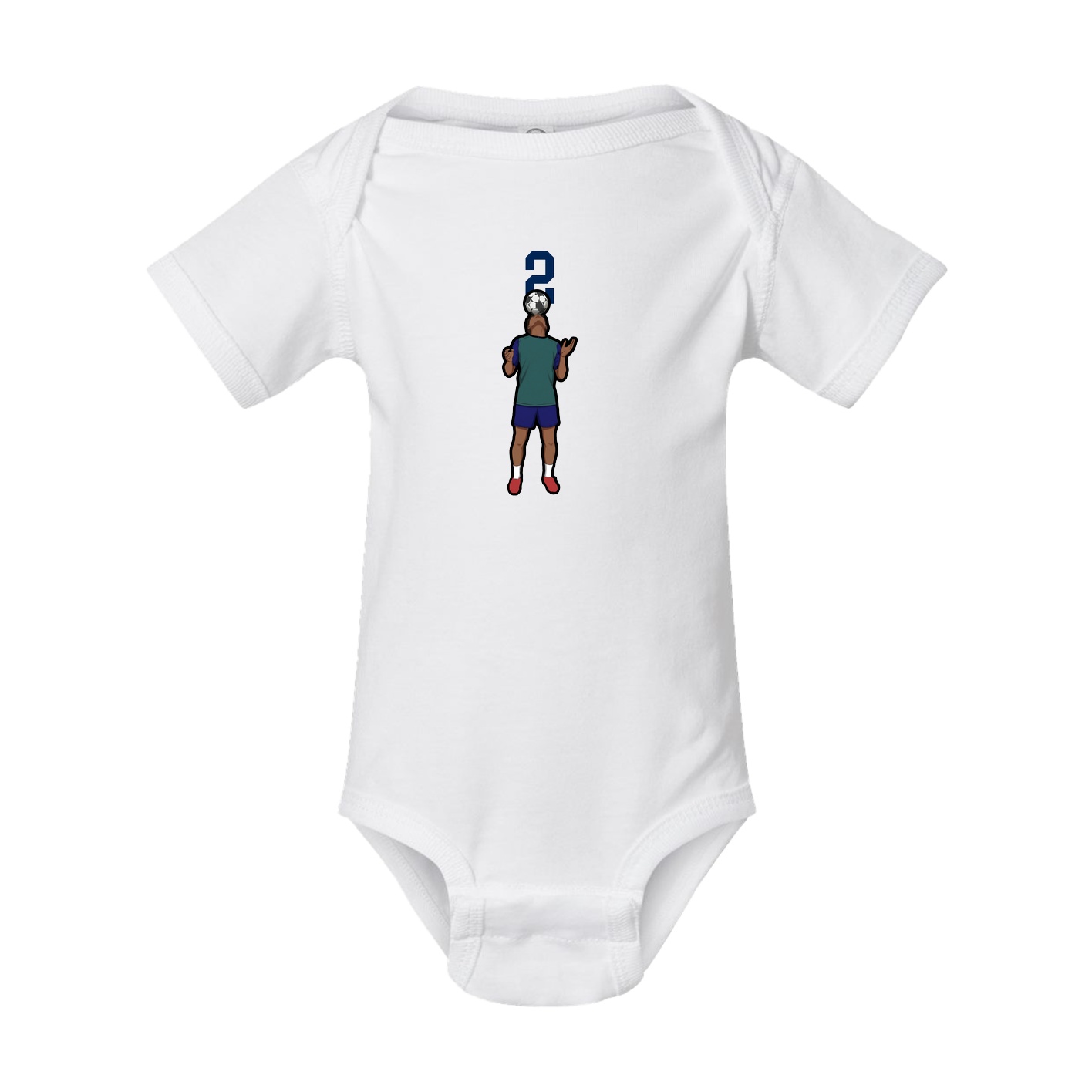 Baby Onesie — Number Top in White