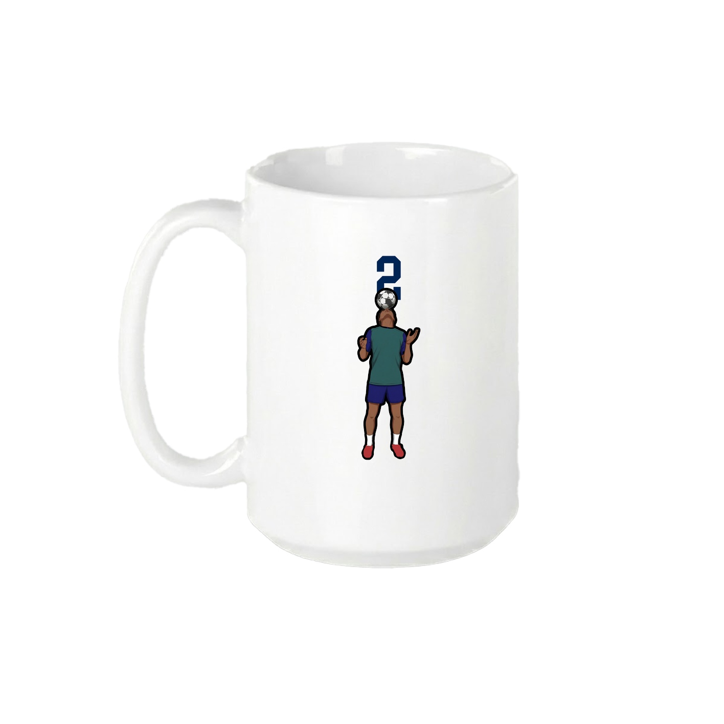 15oz Coffee Mug — Number Top in White