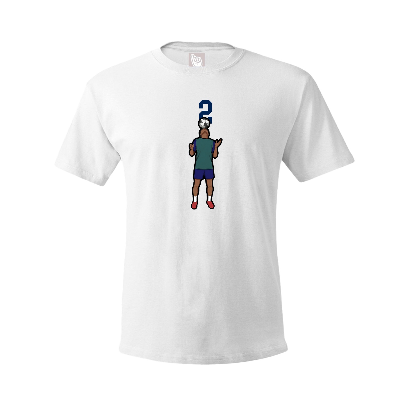 Youth Tee — Number Top in White