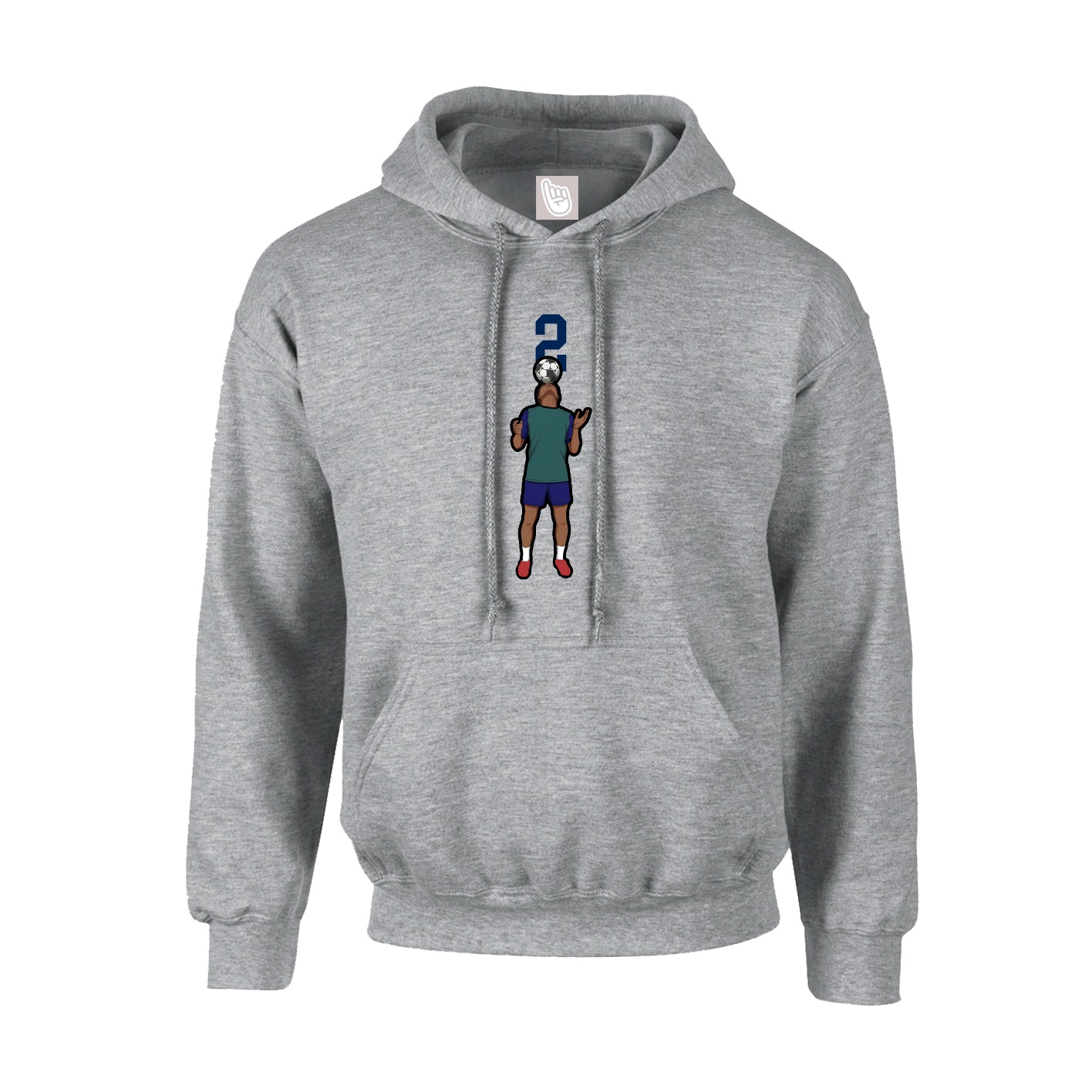 Youth Hoodie — Number Top in Grey