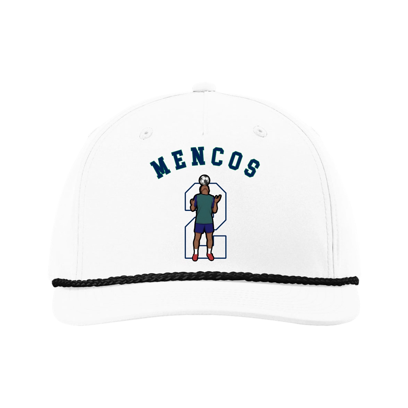 Five-Panel Classic Rope Cap — Shirsey Arch in White
