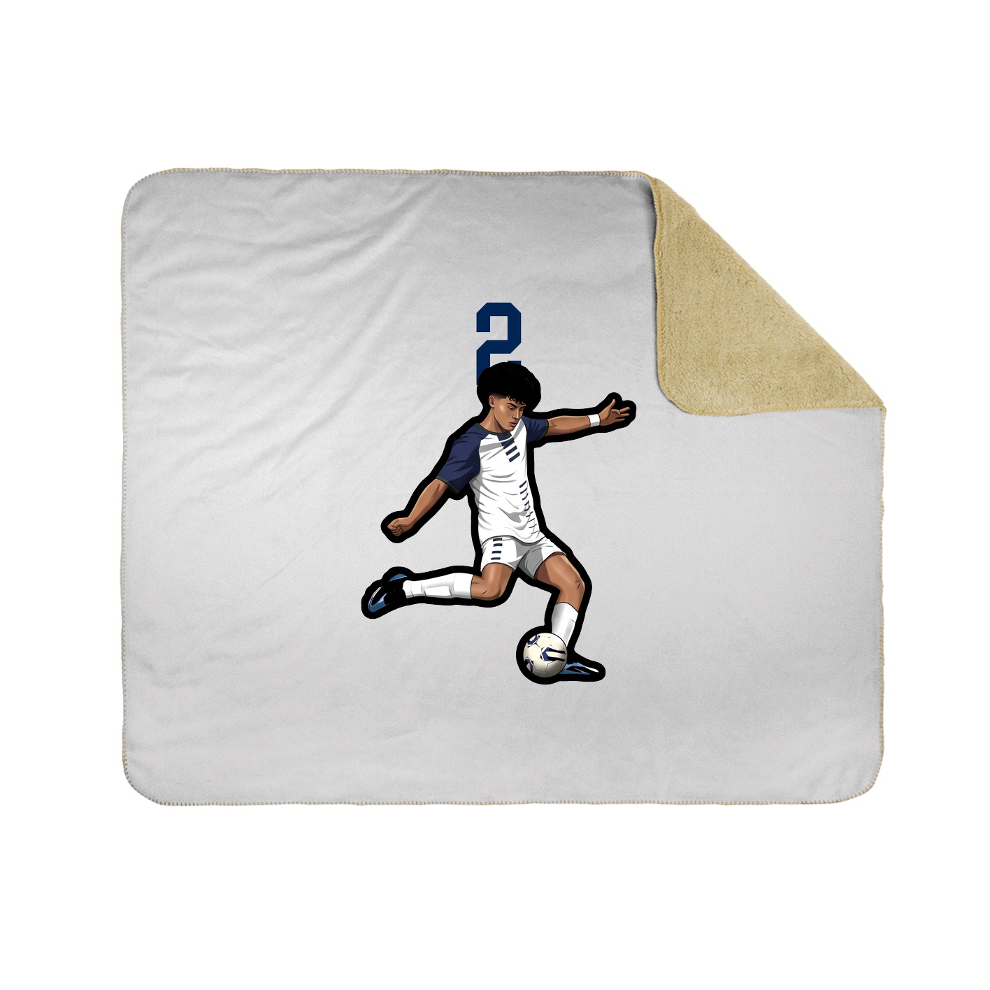 Throw Blanket — Number Top in White