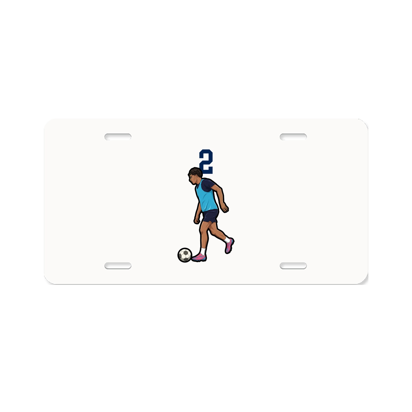 License Plate — Number Top in Classic