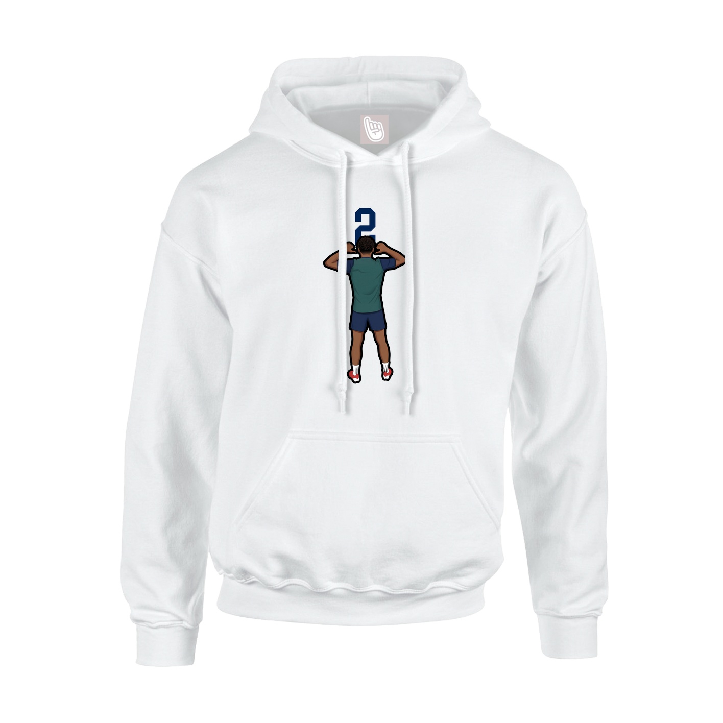 Hoodie — Number Top in White