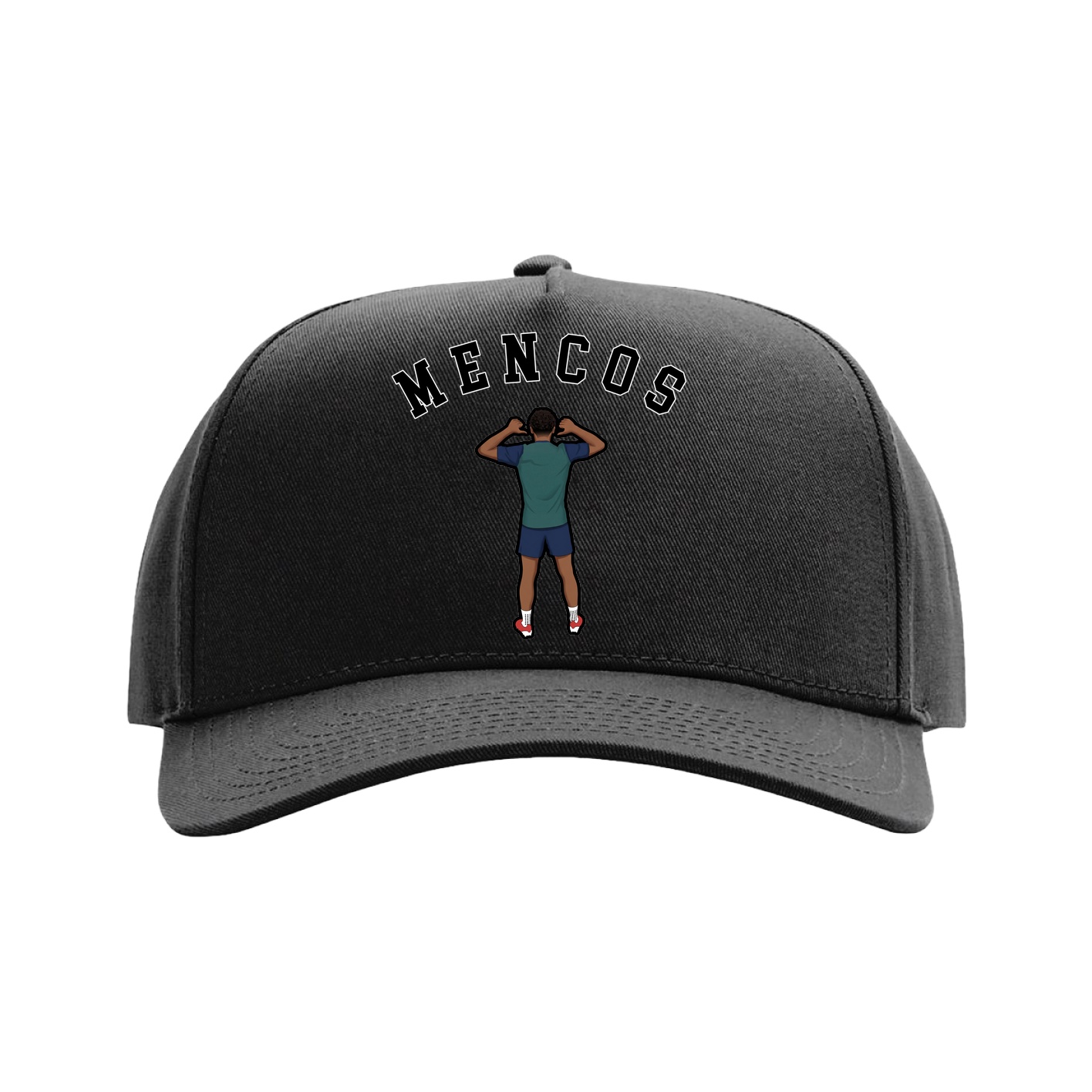 Full Fabric Five-Panel Champ Cap — Shirsey Arch in Black