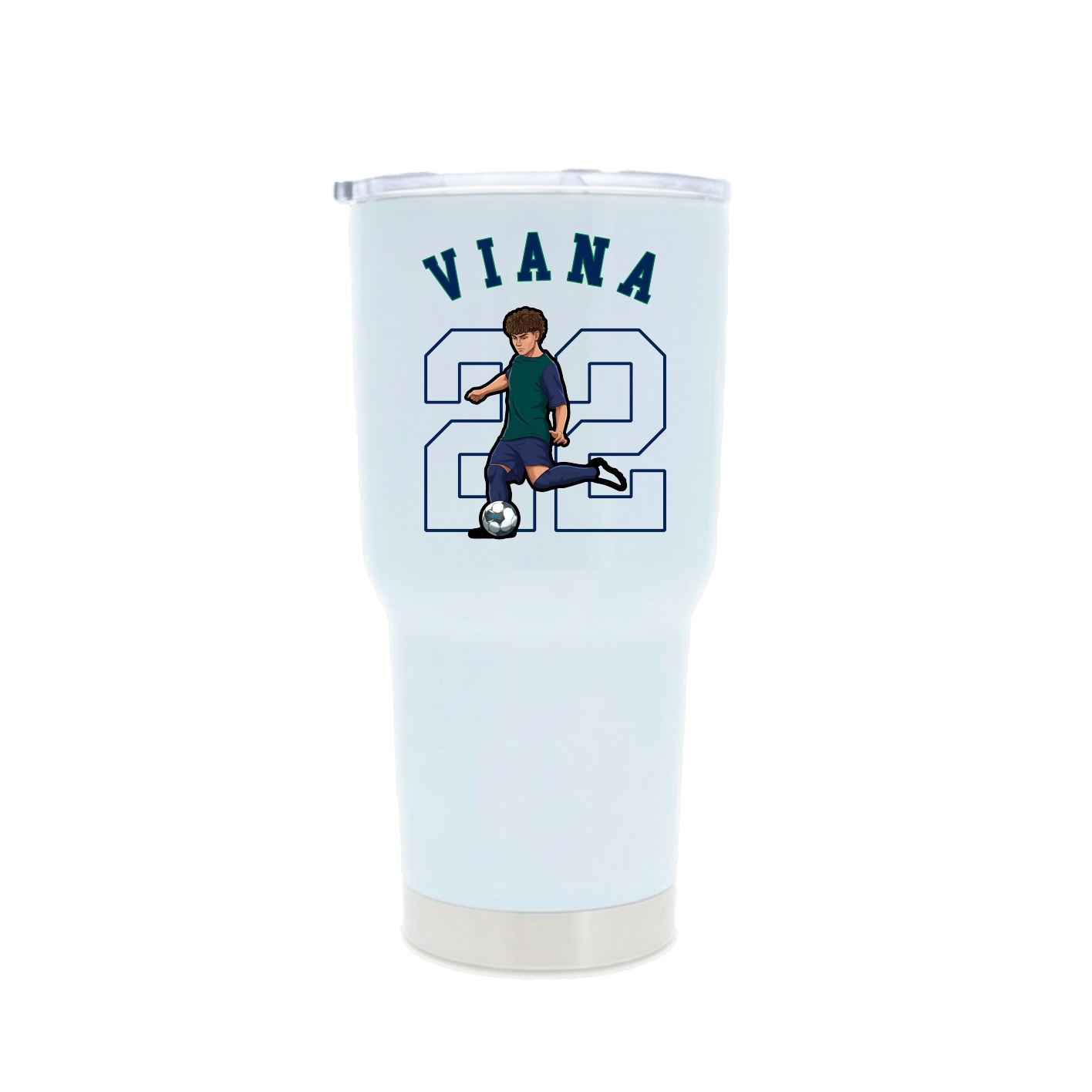 30oz Stainless Steel Tumbler — Shirsey Arch in White