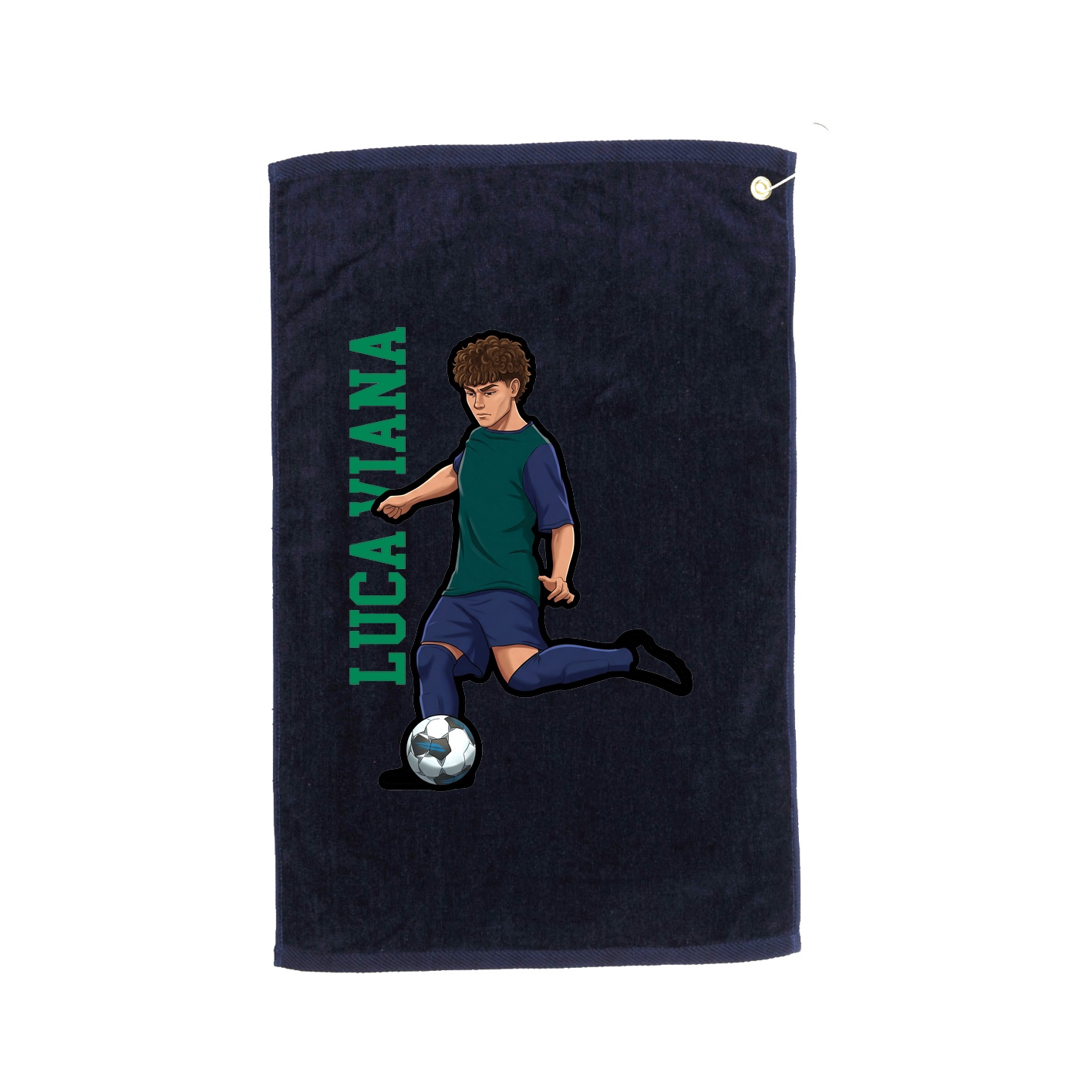 Golf Towel — Name Vertical in Navy
