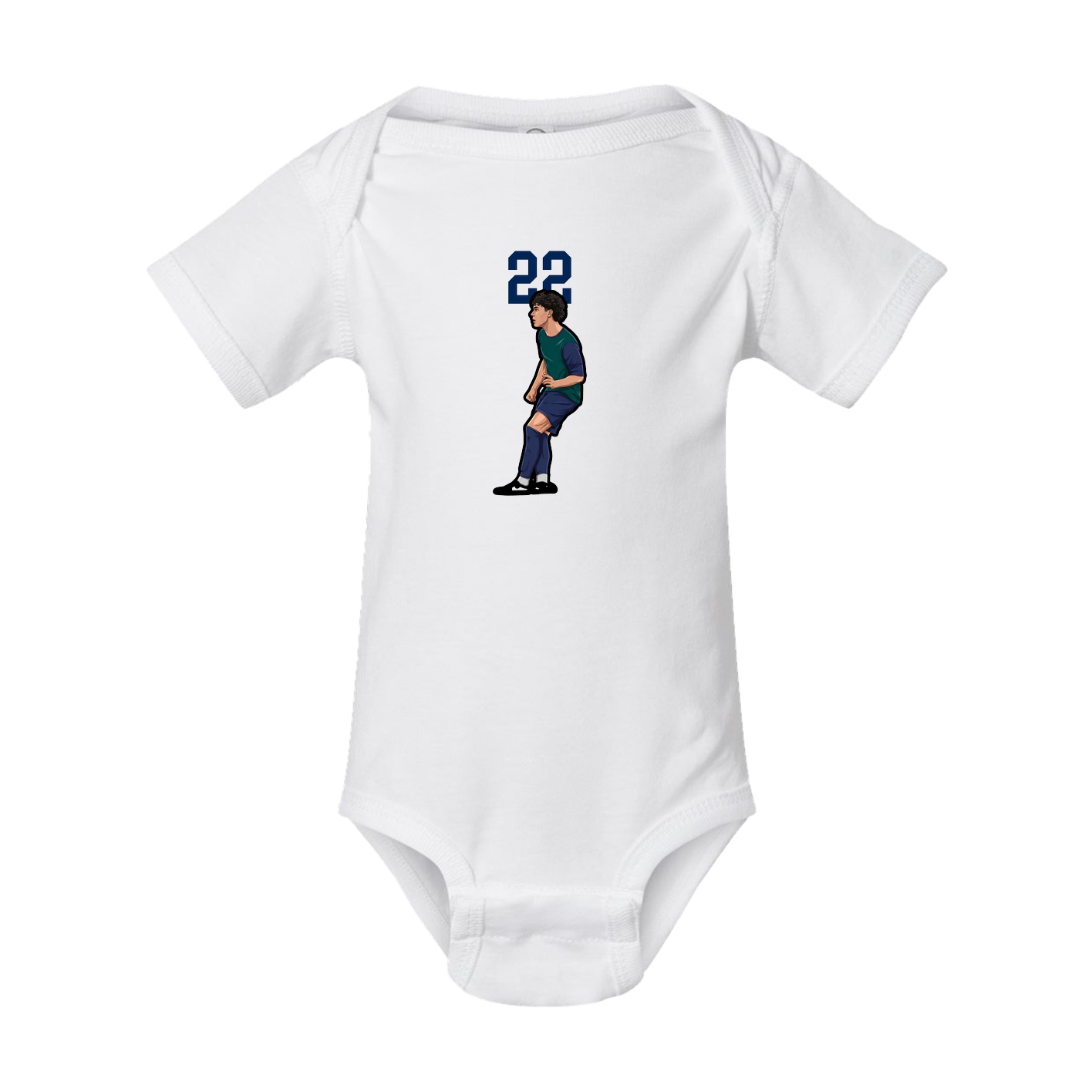 Baby Onesie — Number Top in White