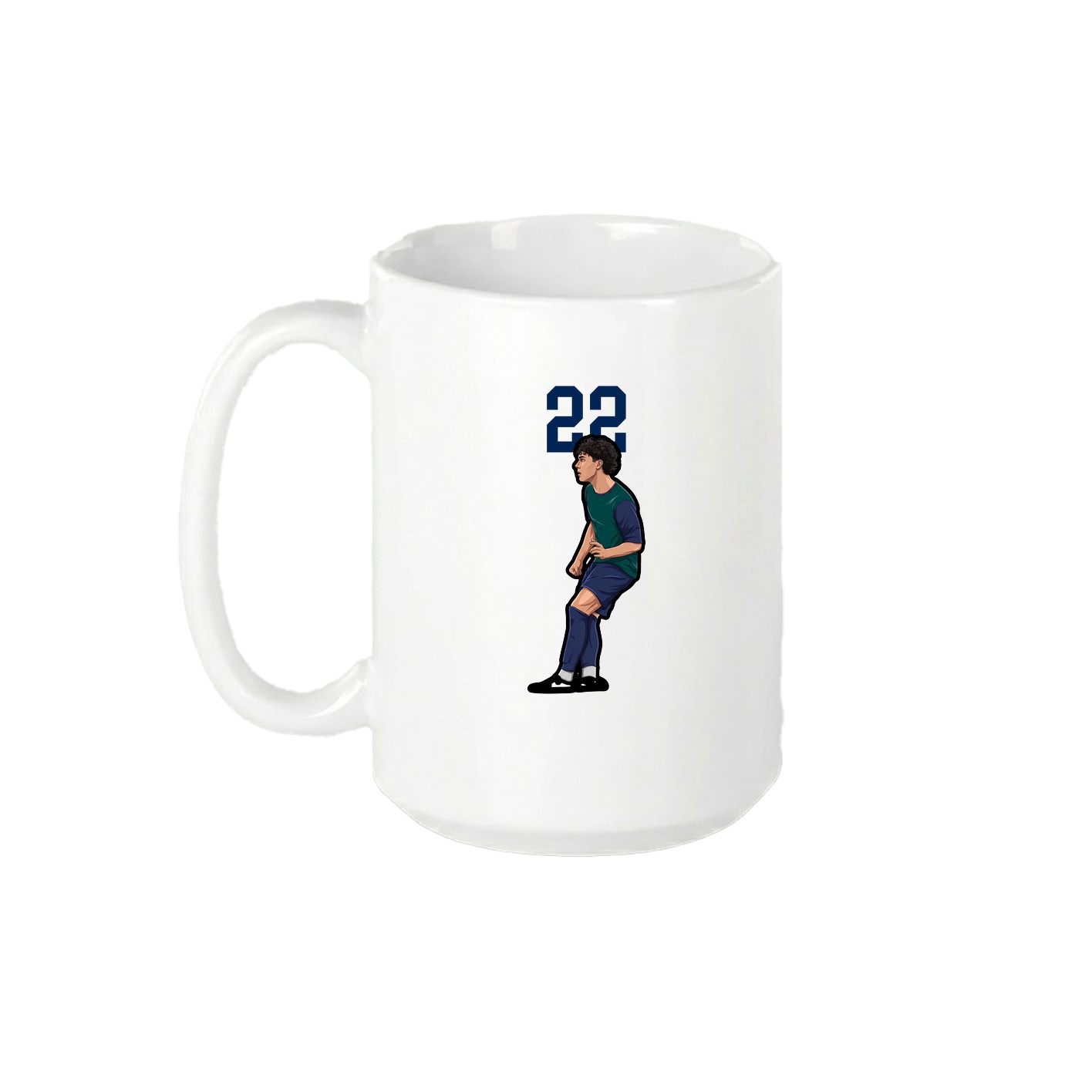 15oz Coffee Mug — Number Top in White