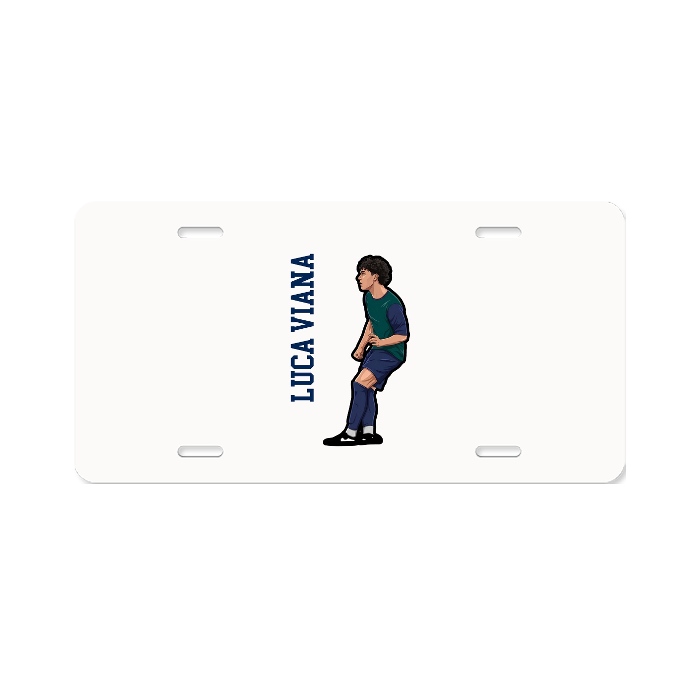 License Plate — Name Vertical in Classic