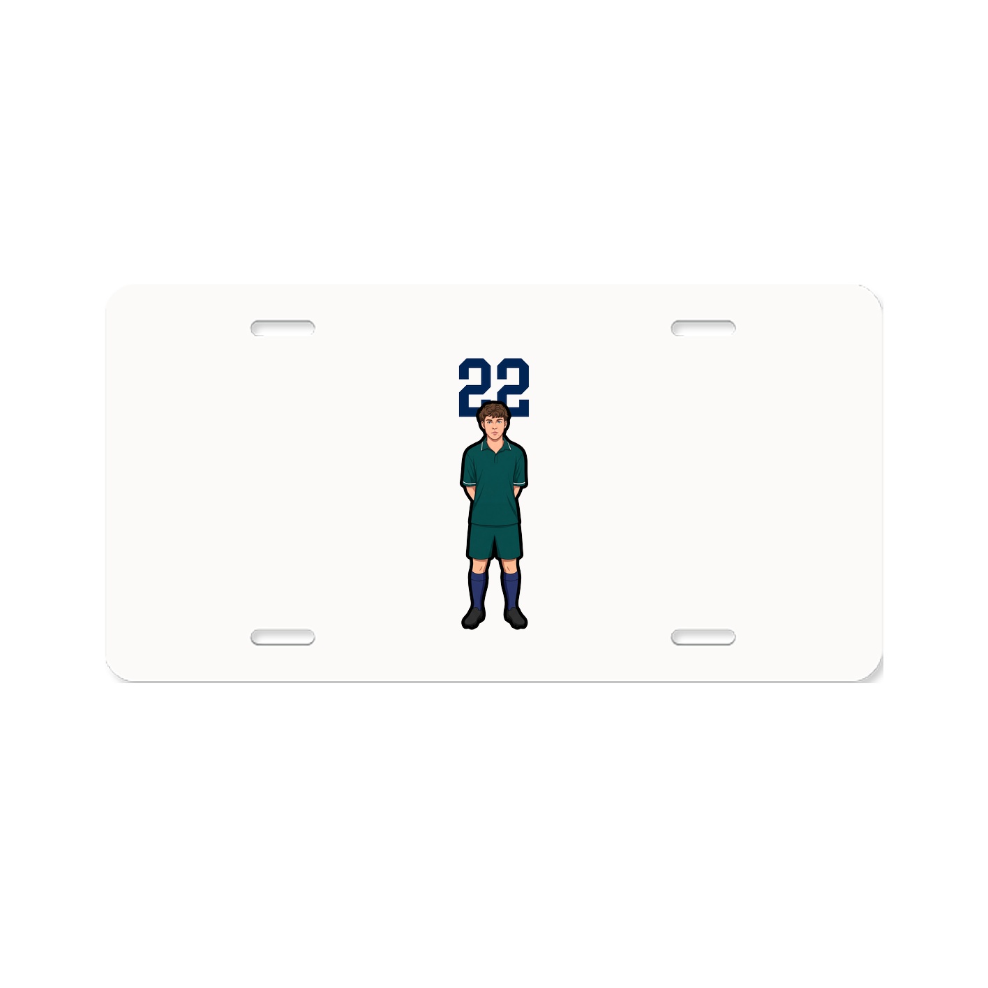 License Plate — Number Top in Classic