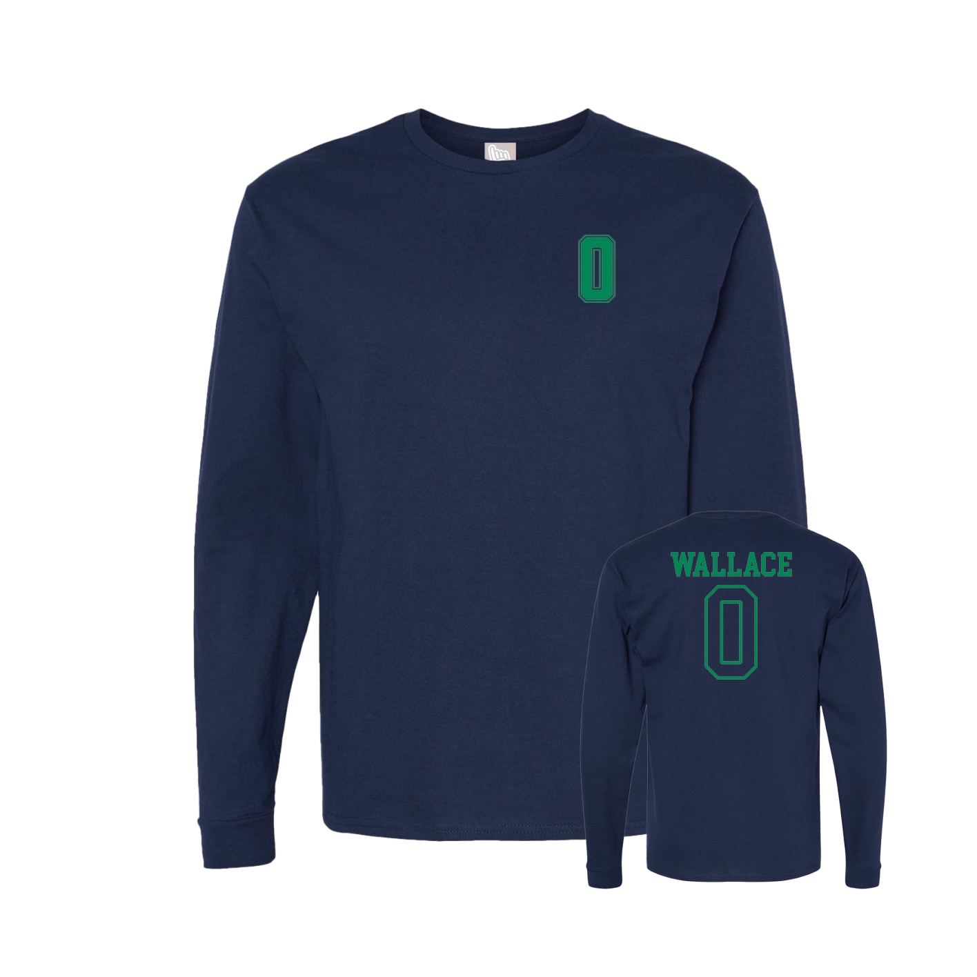 Long Sleeve Tee — Chest Back in Navy