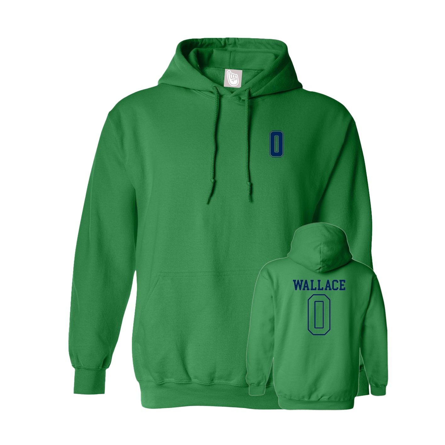 Hoodie — Chest Back in Green