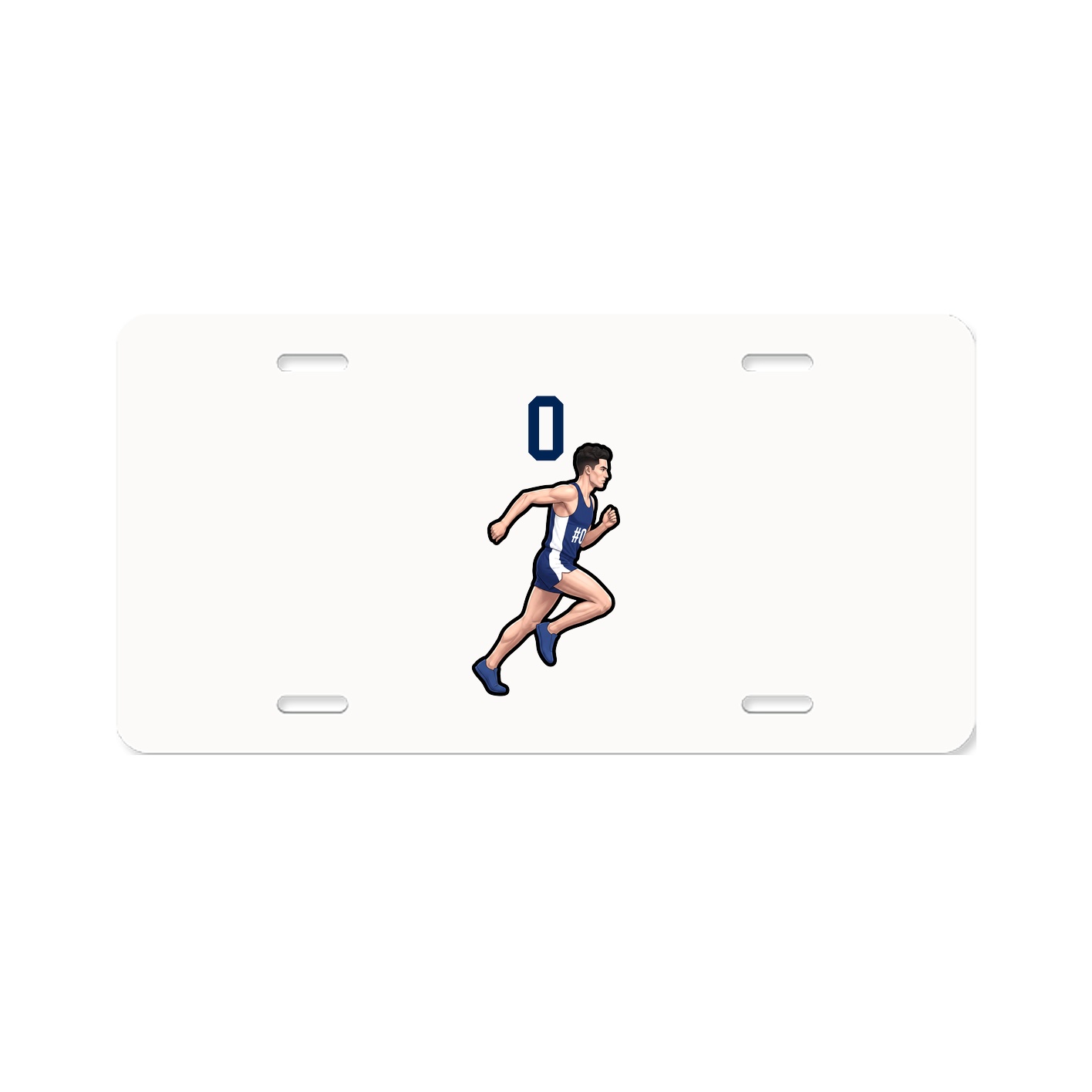 License Plate — Number Top in Classic