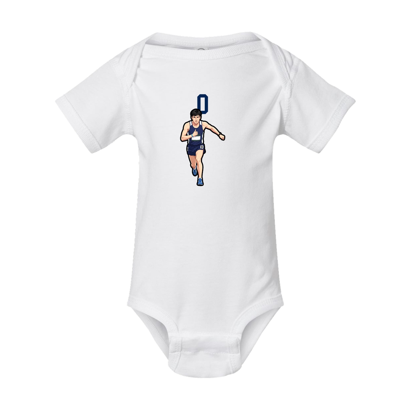 Baby Onesie — Number Top in White