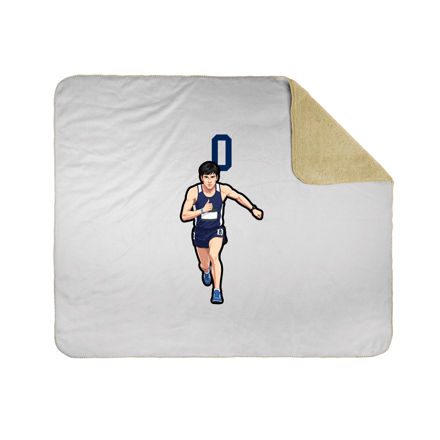 Throw Blanket — Number Top in White