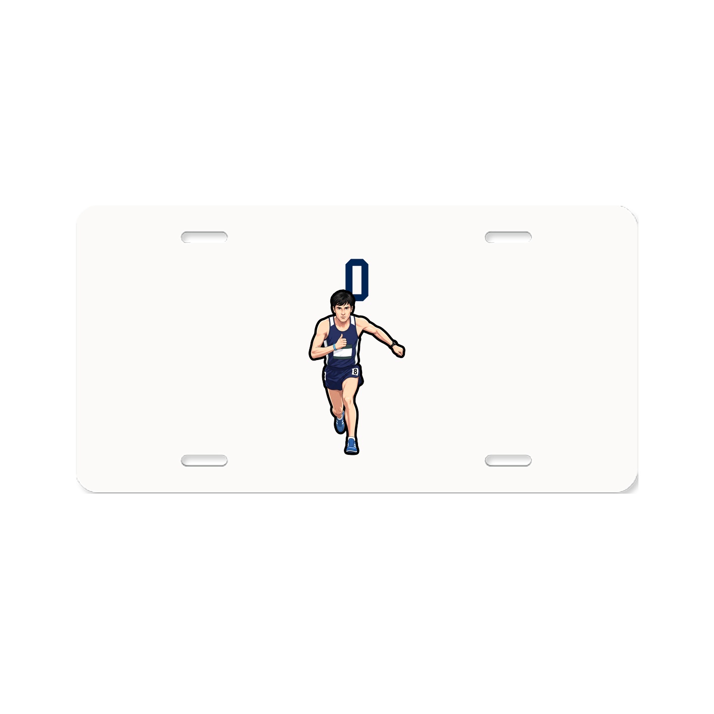 License Plate — Number Top in Classic