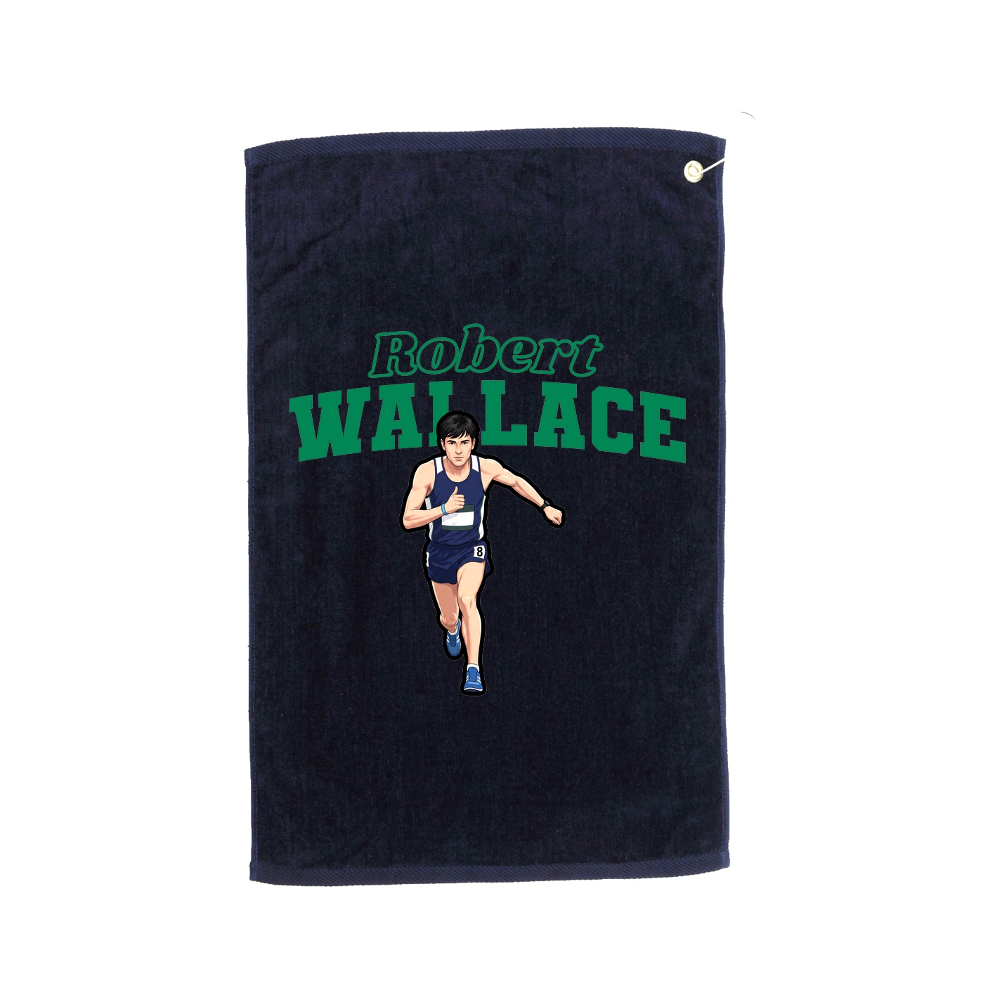 Golf Towel — Name Arch in Navy