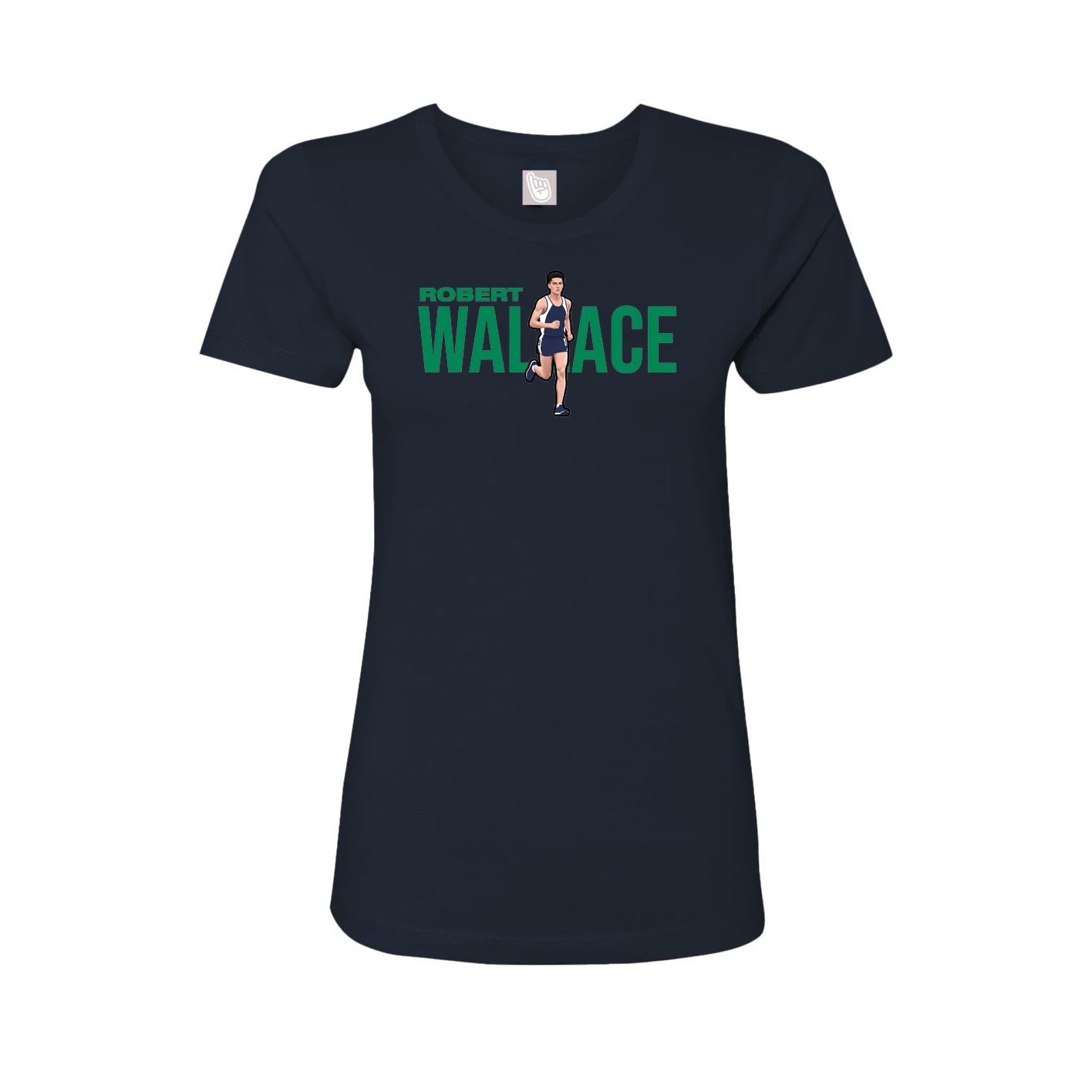 Fitted Women's Tee — Player Name in Navy