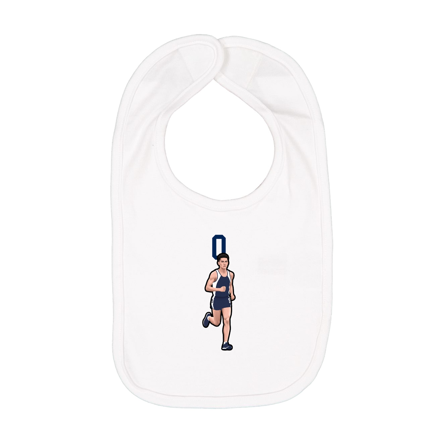 Infant Bib — Number Top in White