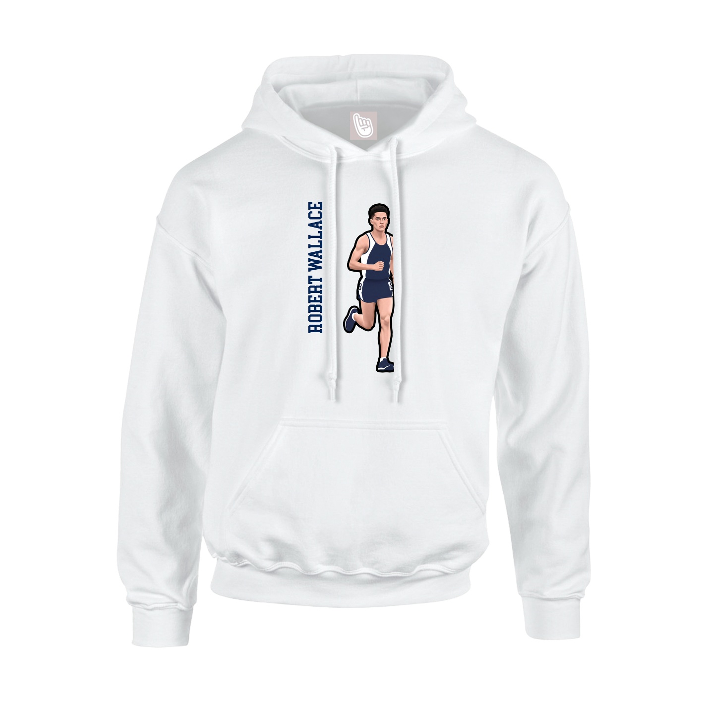 Hoodie — Name Vertical in White