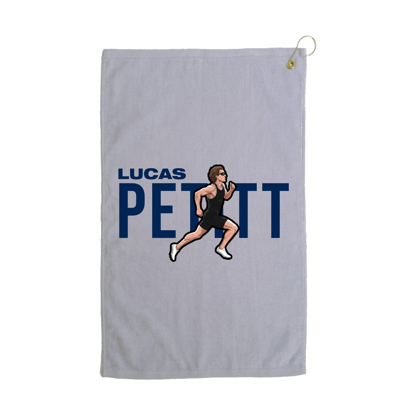 Golf Towel — Player Name in Grey