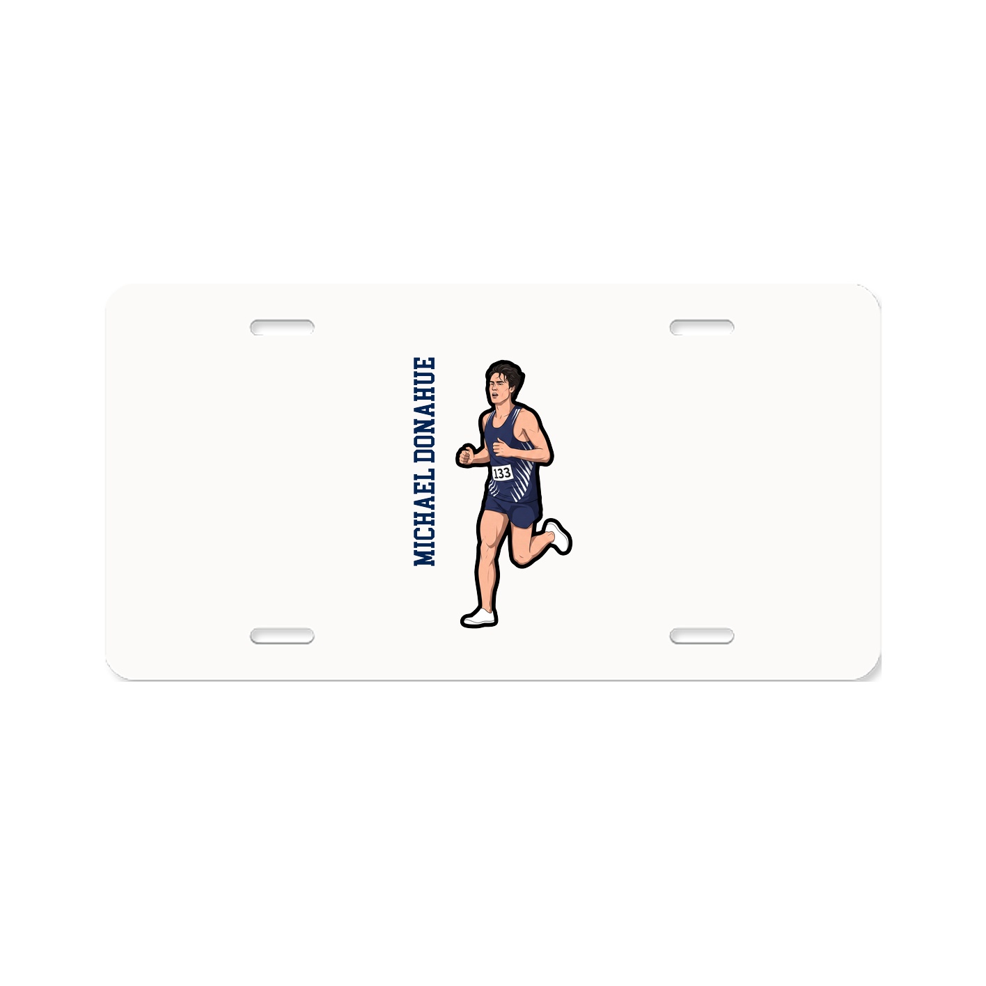 License Plate — Name Vertical in Classic